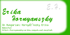 erika hornyanszky business card